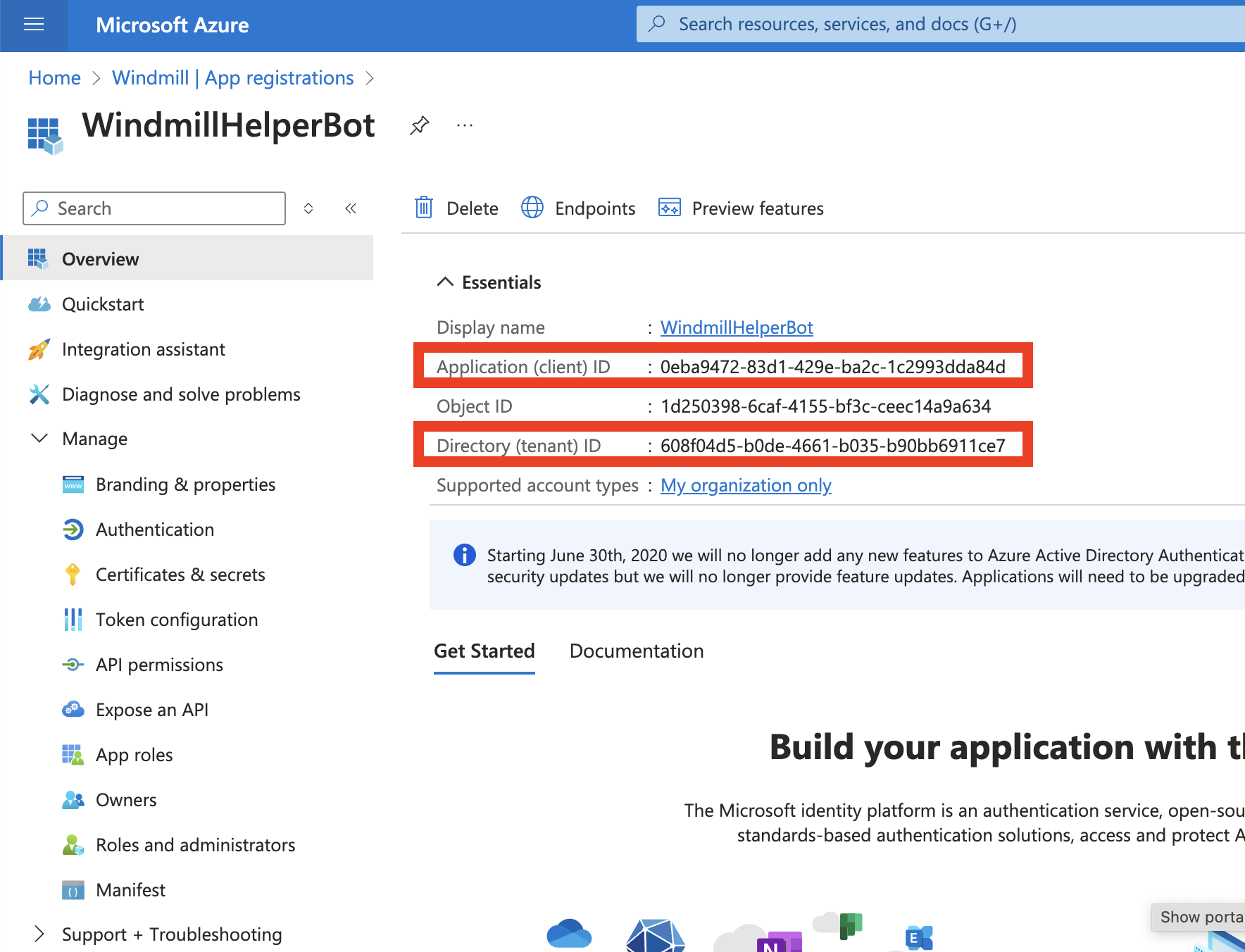 Azure Bot Client Secret Azure Bot Client